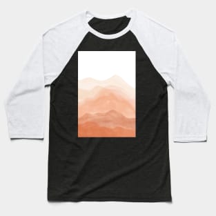 Warm watercolor mountain landscape Baseball T-Shirt